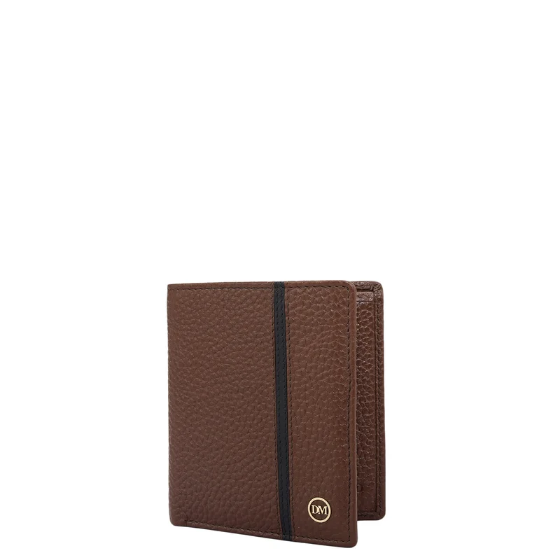 دا ميلانو Espresso Bifold Leather Mens Wallet
